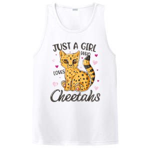 Just A Girl Who Loves Cheetahs Women Cheetah Cat Lover Gift PosiCharge Competitor Tank