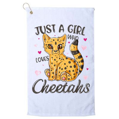 Just A Girl Who Loves Cheetahs Women Cheetah Cat Lover Gift Golf Towel