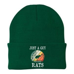 Just A Guy Who Loves Rats Knit Cap Winter Beanie