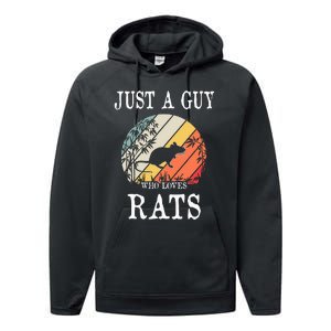 Just A Guy Who Loves Rats Performance Fleece Hoodie