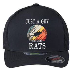 Just A Guy Who Loves Rats Flexfit Unipanel Trucker Cap