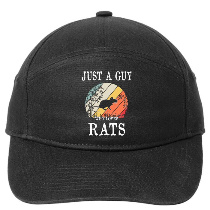 Just A Guy Who Loves Rats 7-Panel Snapback Hat