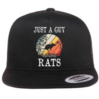 Just A Guy Who Loves Rats Flat Bill Trucker Hat