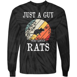 Just A Guy Who Loves Rats Tie-Dye Long Sleeve Shirt