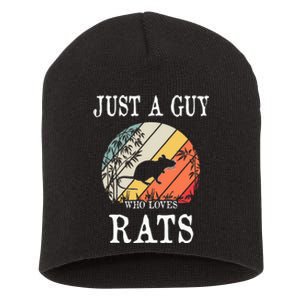 Just A Guy Who Loves Rats Short Acrylic Beanie