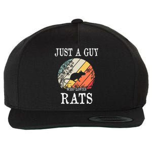 Just A Guy Who Loves Rats Wool Snapback Cap