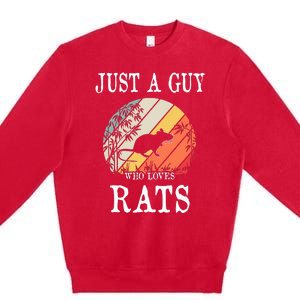 Just A Guy Who Loves Rats Premium Crewneck Sweatshirt