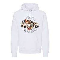 Just A Girl Lovin That Farm Life Animal Farm On Truck Premium Hoodie