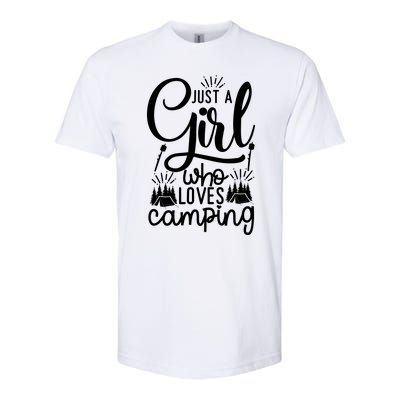 Just A Girlss Who Loves Camping Softstyle® CVC T-Shirt