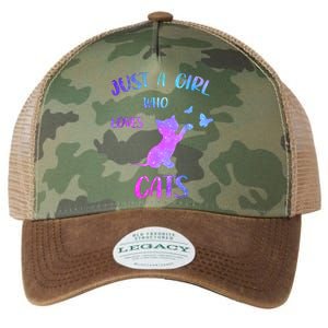 Just A Girl Who Loves Cats Legacy Tie Dye Trucker Hat