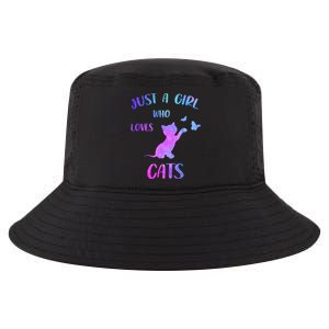 Just A Girl Who Loves Cats Cool Comfort Performance Bucket Hat