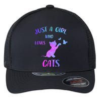 Just A Girl Who Loves Cats Flexfit Unipanel Trucker Cap