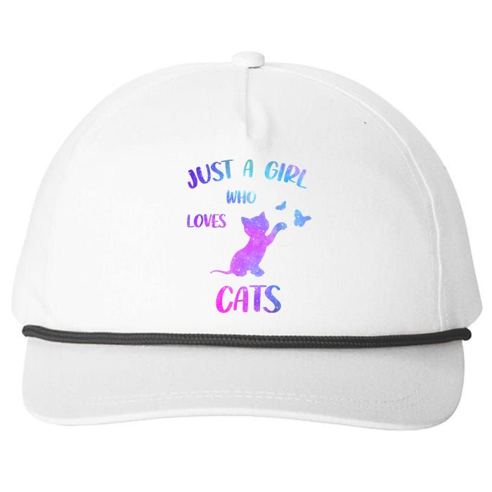 Just A Girl Who Loves Cats Snapback Five-Panel Rope Hat