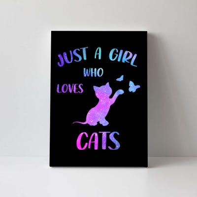 Just A Girl Who Loves Cats Canvas