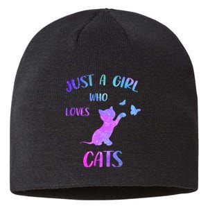 Just A Girl Who Loves Cats Sustainable Beanie