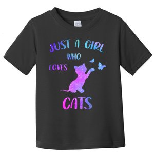 Just A Girl Who Loves Cats Toddler T-Shirt