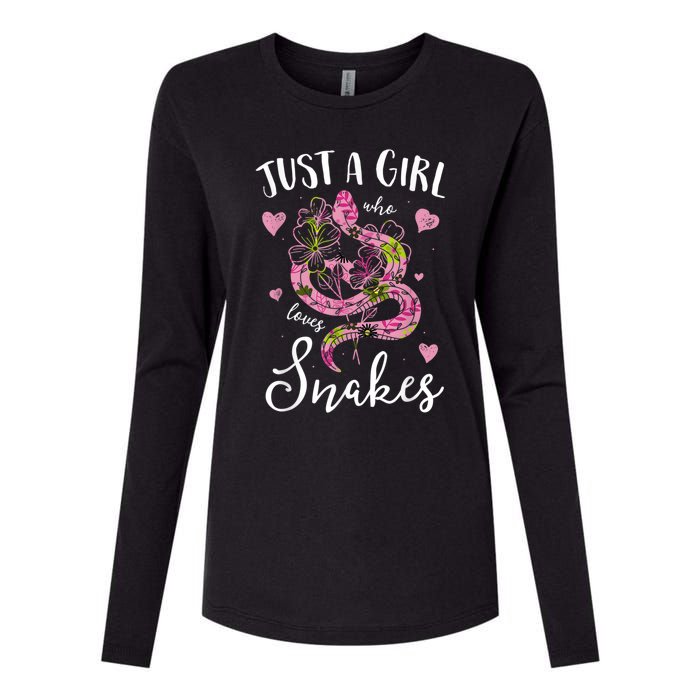 Just A Girl Who Loves Snakes Women Snake Lover Womens Cotton Relaxed Long Sleeve T-Shirt