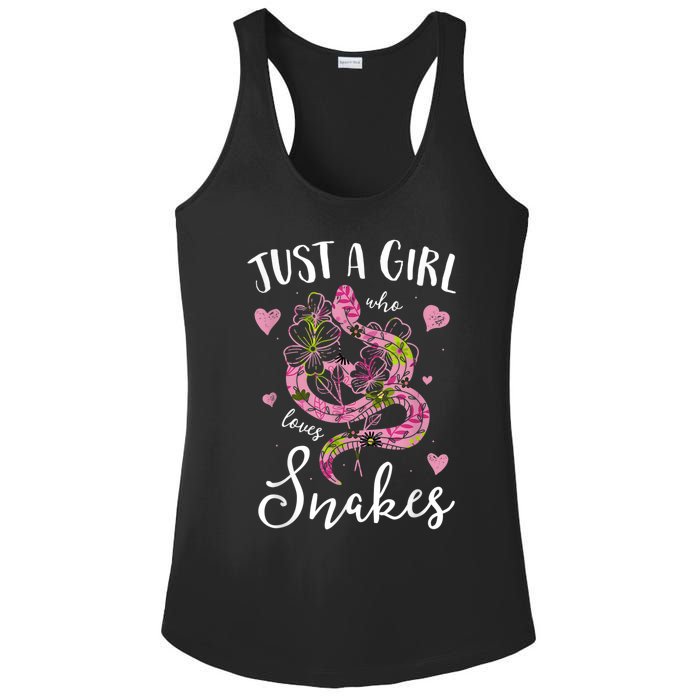 Just A Girl Who Loves Snakes Women Snake Lover Ladies PosiCharge Competitor Racerback Tank