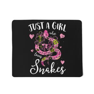 Just A Girl Who Loves Snakes Women Snake Lover Mousepad