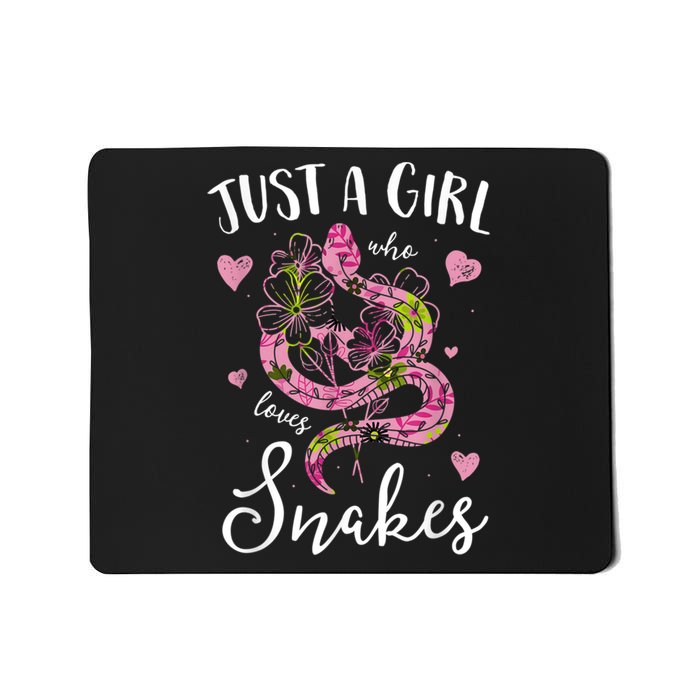 Just A Girl Who Loves Snakes Women Snake Lover Mousepad