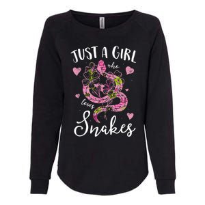 Just A Girl Who Loves Snakes Women Snake Lover Womens California Wash Sweatshirt