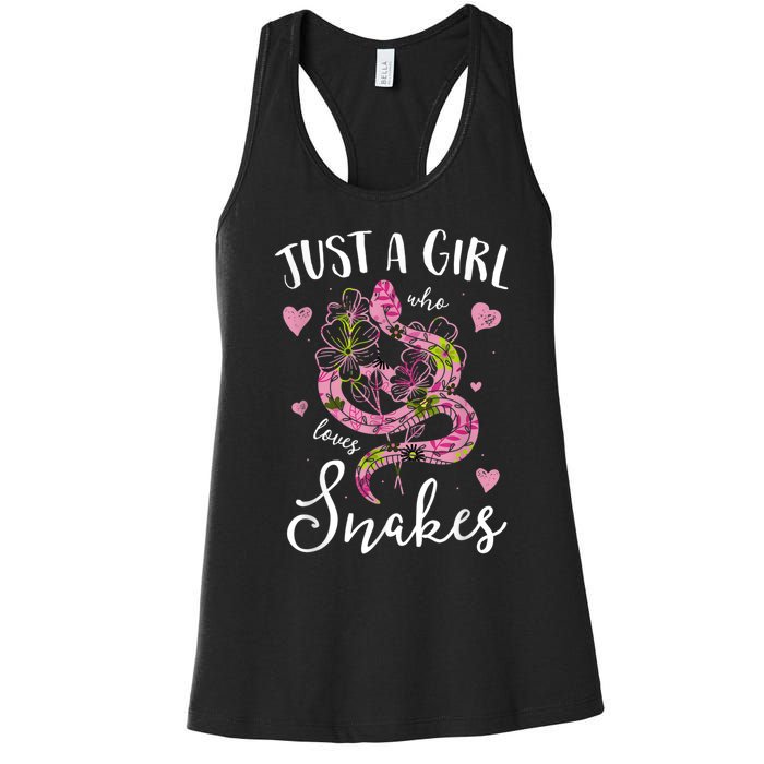 Just A Girl Who Loves Snakes Women Snake Lover Women's Racerback Tank