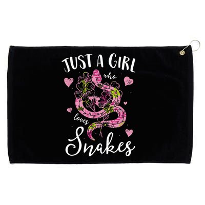 Just A Girl Who Loves Snakes Women Snake Lover Grommeted Golf Towel