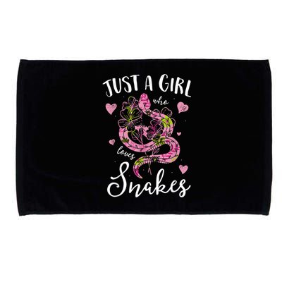 Just A Girl Who Loves Snakes Women Snake Lover Microfiber Hand Towel