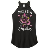 Just A Girl Who Loves Snakes Women Snake Lover Women's Perfect Tri Rocker Tank