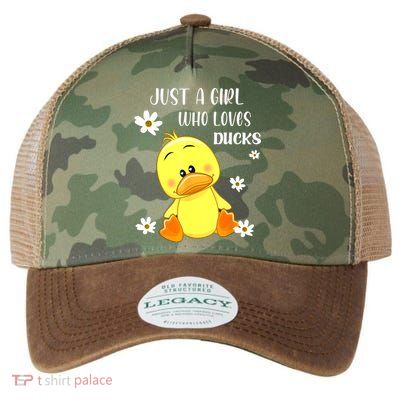 Just A Girl Who Loves Ducks Cute Duck Lover Owner Gift Legacy Tie Dye Trucker Hat