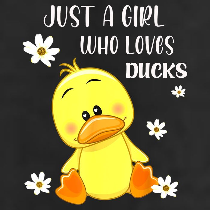 Just A Girl Who Loves Ducks Cute Duck Lover Owner Gift 7 Panel Mesh Trucker Snapback Hat