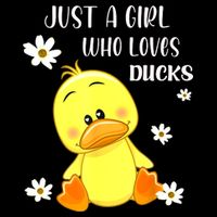 Just A Girl Who Loves Ducks Cute Duck Lover Owner Gift V-Neck T-Shirt