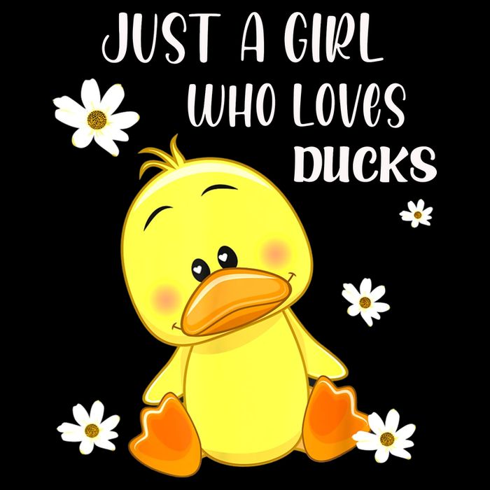 Just A Girl Who Loves Ducks Cute Duck Lover Owner Gift V-Neck T-Shirt