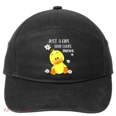 Just A Girl Who Loves Ducks Cute Duck Lover Owner Gift 7-Panel Snapback Hat