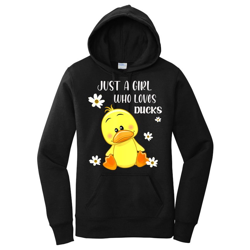 Just A Girl Who Loves Ducks Cute Duck Lover Owner Gift Women's Pullover Hoodie