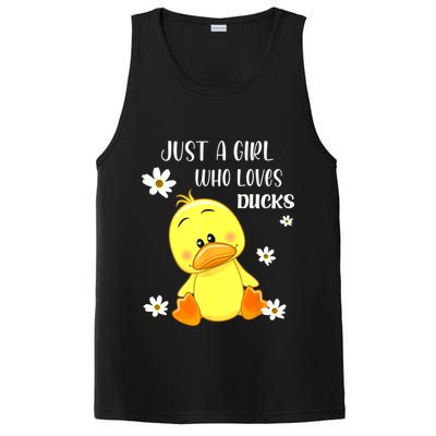 Just A Girl Who Loves Ducks Cute Duck Lover Owner Gift PosiCharge Competitor Tank