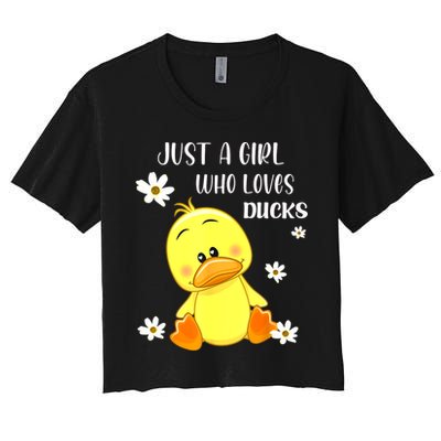Just A Girl Who Loves Ducks Cute Duck Lover Owner Gift Crop Top