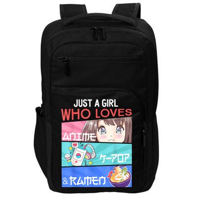 Just A Girl Who Loves Anime KPop Ramen KPop Lover Kawaii Impact Tech Backpack