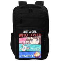 Just A Girl Who Loves Anime KPop Ramen KPop Lover Kawaii Impact Tech Backpack