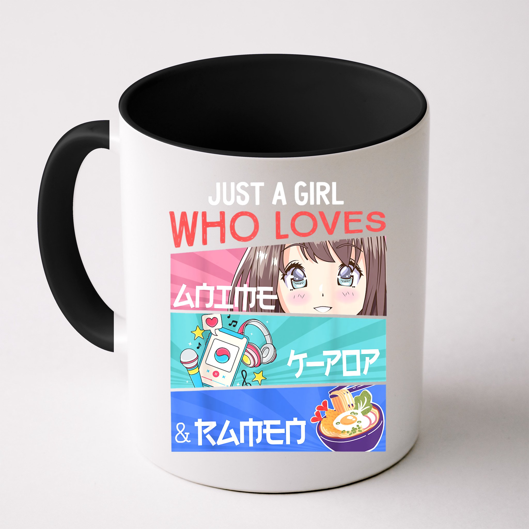 Just A Girl Who Loves Anime KPop Ramen KPop Lover Kawaii Mug