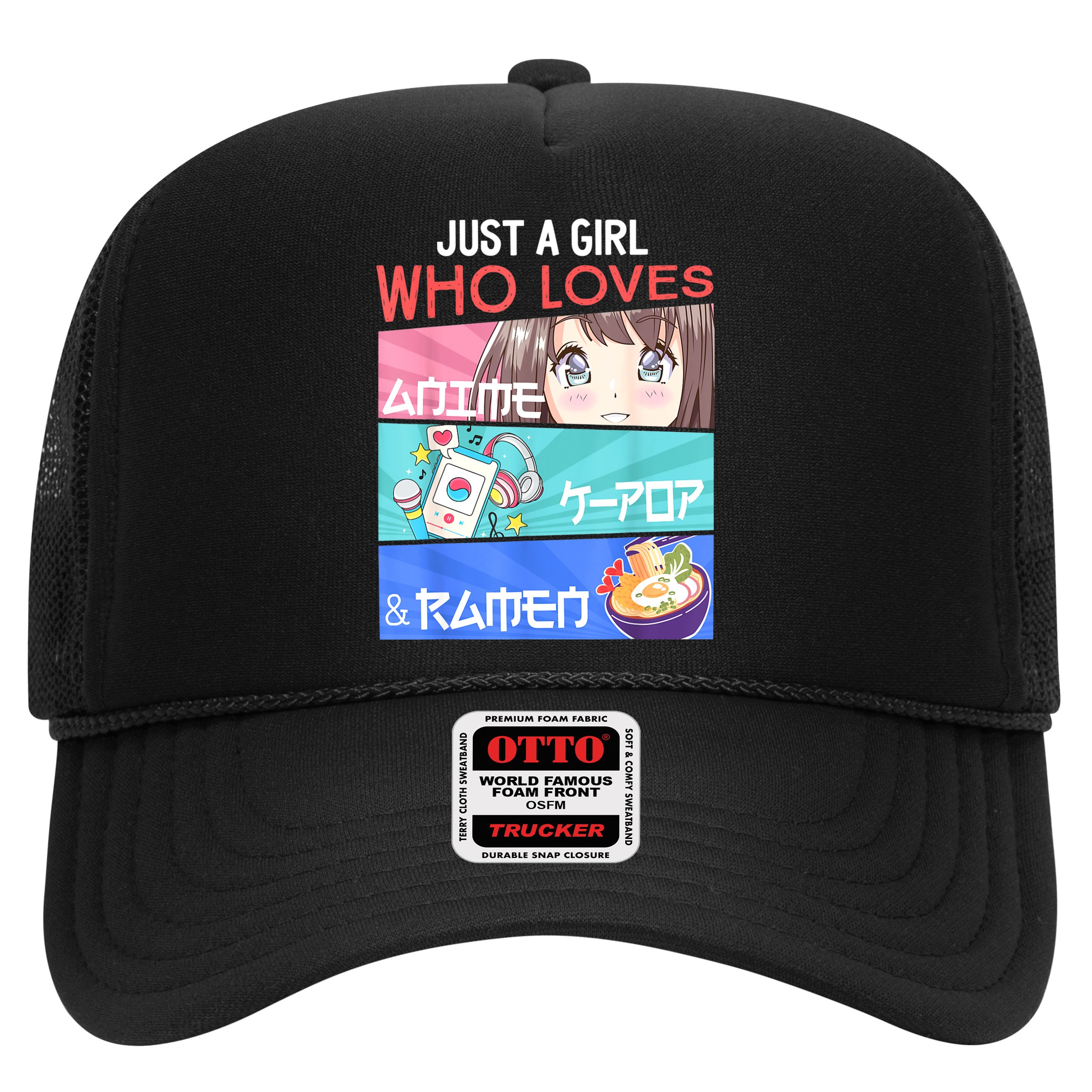 Just A Girl Who Loves Anime KPop Ramen KPop Lover Kawaii Hat