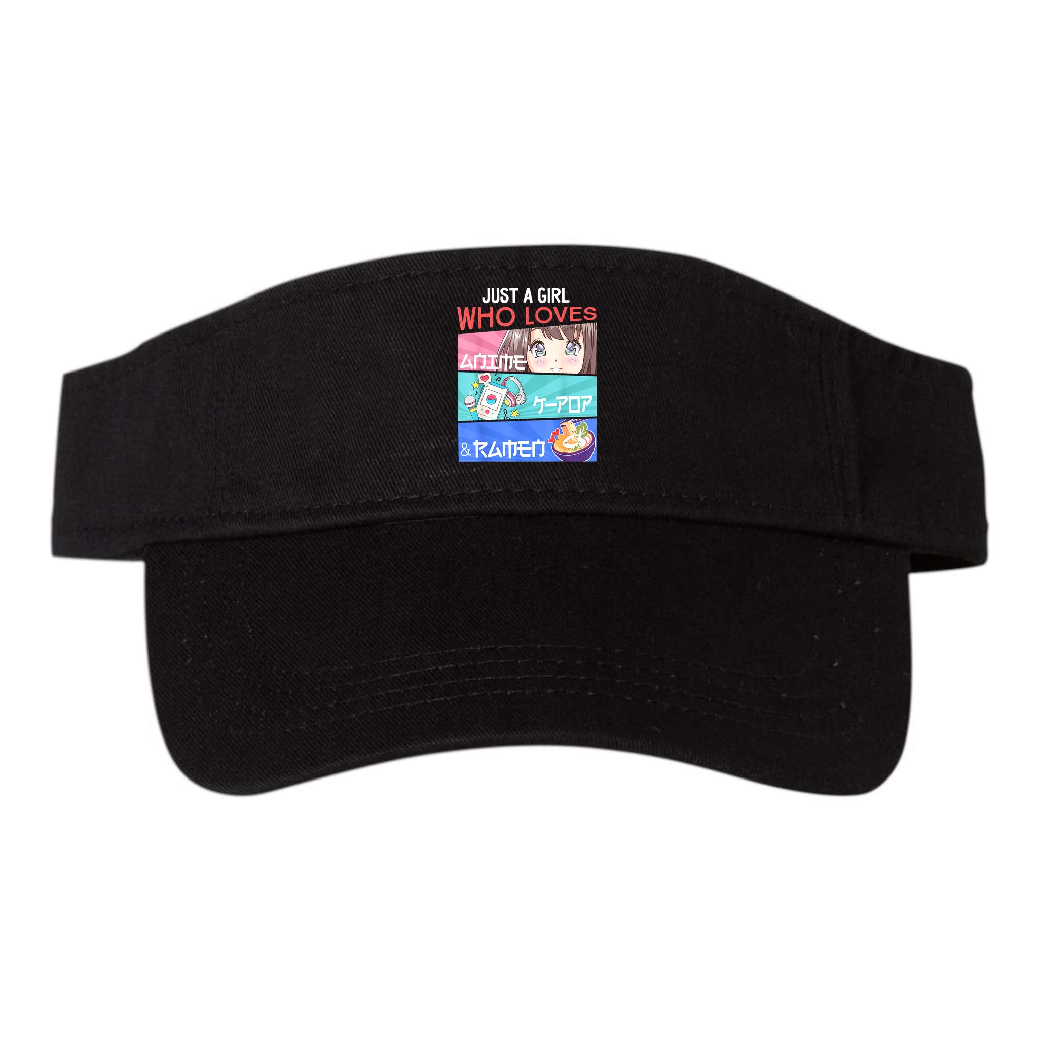Just A Girl Who Loves Anime KPop Ramen KPop Lover Kawaii Visor
