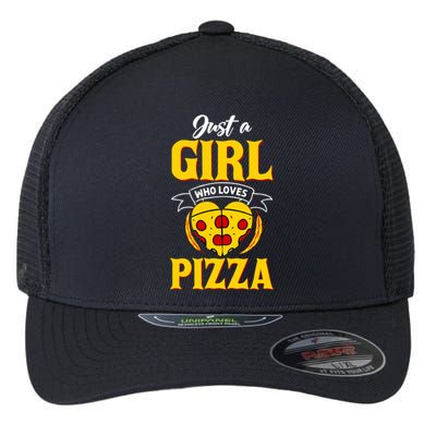 Just A Girl Who Loves Pizza Cute Pizza Lover Girls Wo Flexfit Unipanel Trucker Cap