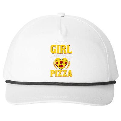 Just A Girl Who Loves Pizza Cute Pizza Lover Girls Wo Snapback Five-Panel Rope Hat