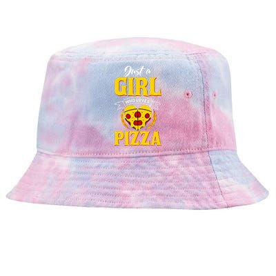 Just A Girl Who Loves Pizza Cute Pizza Lover Girls Wo Tie-Dyed Bucket Hat