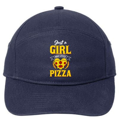 Just A Girl Who Loves Pizza Cute Pizza Lover Girls Wo 7-Panel Snapback Hat