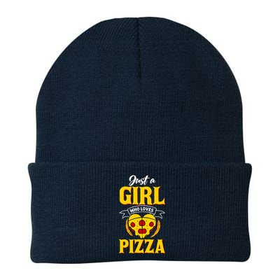 Just A Girl Who Loves Pizza Cute Pizza Lover Girls Wo Knit Cap Winter Beanie