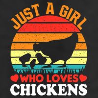 Just A Girl Who Loves Chickens Farmer Farm 7 Panel Mesh Trucker Snapback Hat