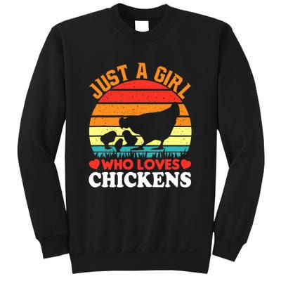 Just A Girl Who Loves Chickens Farmer Farm Sweatshirt