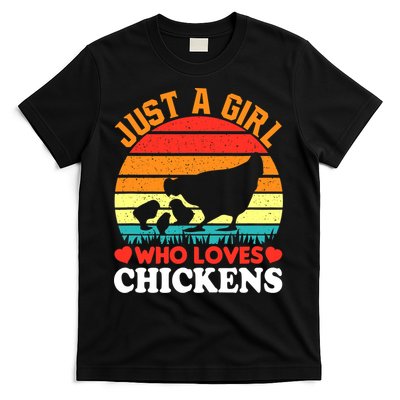 Just A Girl Who Loves Chickens Farmer Farm T-Shirt
